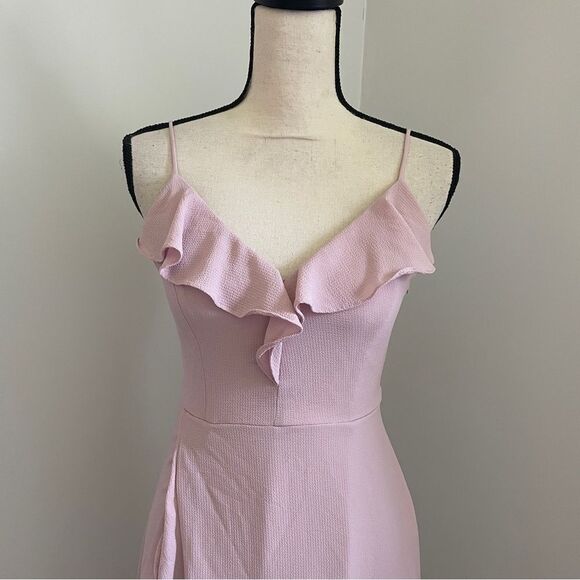 Socialite Pastel Pink Ruffled Romper size XS Girlhoodcore Asymmetrical Jumpsuit - Picture 2 of 15